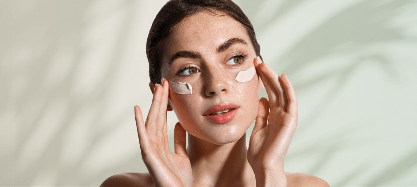 Female Applying Product on Smooth Skin